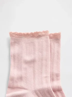 Chaussettes mi-mollet en pointelle