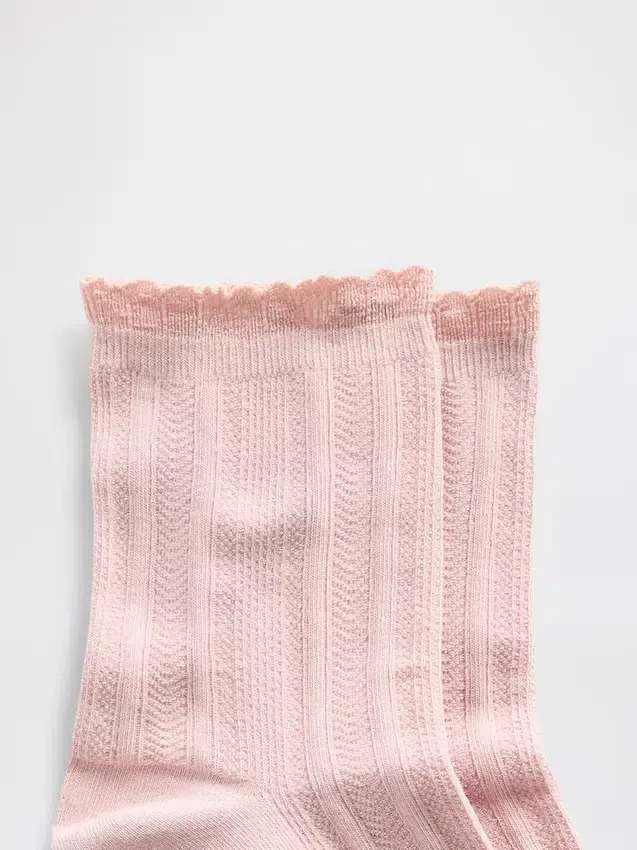 Chaussettes mi-mollet en pointelle