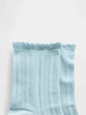 Chaussettes mi-mollet en pointelle