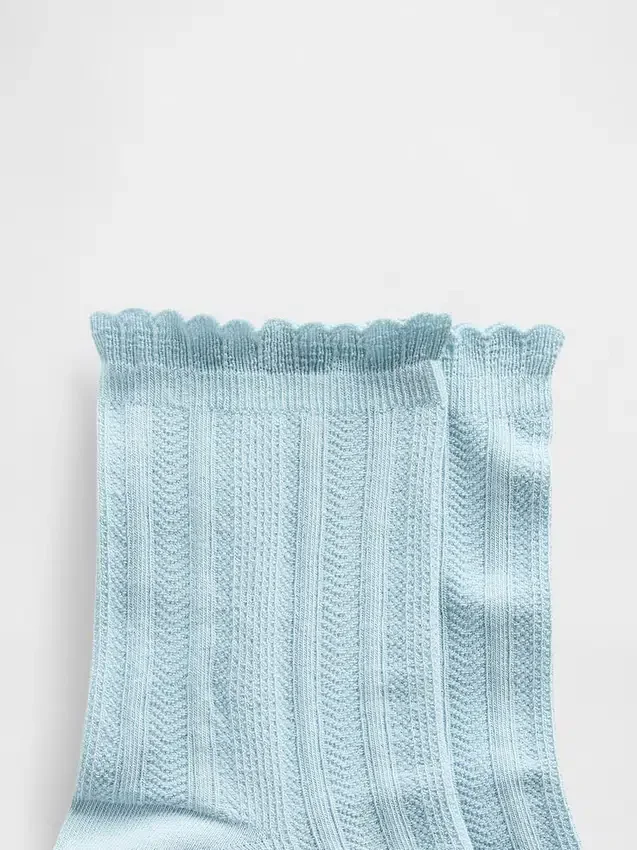 Chaussettes mi-mollet en pointelle
