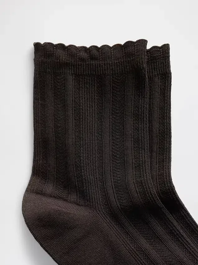 Chaussettes mi-mollet en pointelle