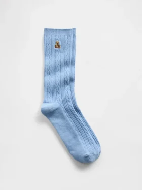 Chaussettes mi-mollet à mailles torsadées Brannan Bear