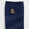 Chaussettes mi-mollet à mailles torsadées Brannan Bear