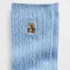 Chaussettes mi-mollet à mailles torsadées Brannan Bear