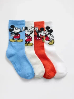 Chaussettes mi-mollet Mickey Mouse GAP × Disney pour tout-petits (lot de 4)