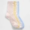 Chaussettes mi-mollet pointelle pour enfants (lot de 4)