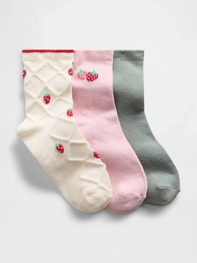 Chaussettes mi-mollet pour enfants (lot de 3)