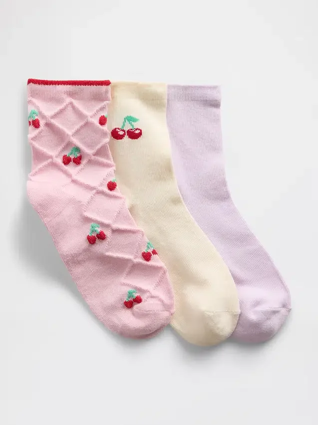 Chaussettes mi-mollet pour enfants (lot de 3)