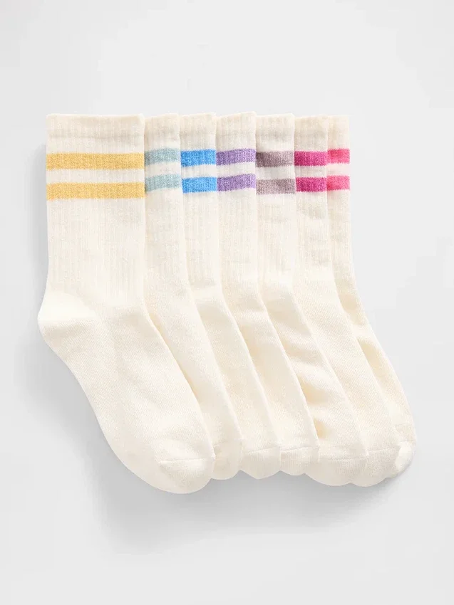 Chaussettes mi-mollet pour enfants (lot de 7)