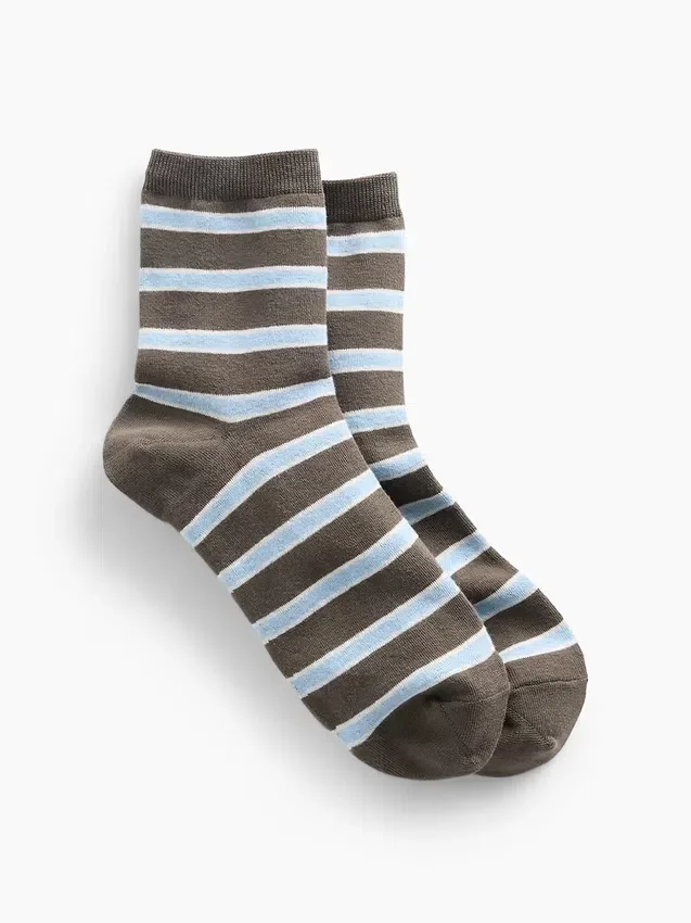 Chaussettes mi-mollet rayées