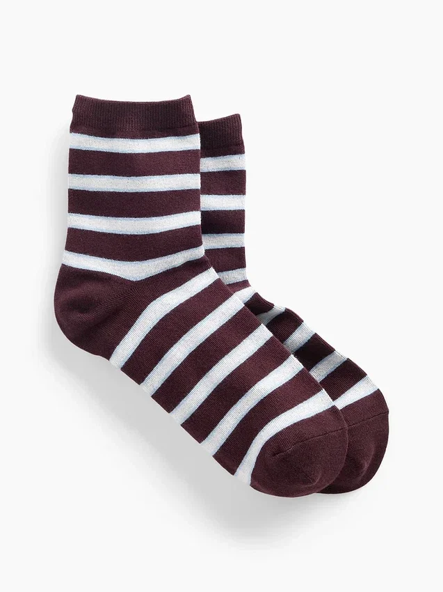Chaussettes mi-mollet rayées