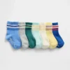 Chaussettes mi-mollet à rayures pour tout-petits (lot de 7)
