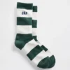 Chaussettes mi-mollet à rayures rugby et logo