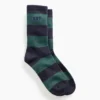 Chaussettes mi-mollet à rayures rugby et logo