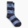 Chaussettes mi-mollet à rayures rugby et logo