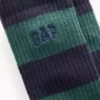 Chaussettes mi-mollet à rayures rugby et logo