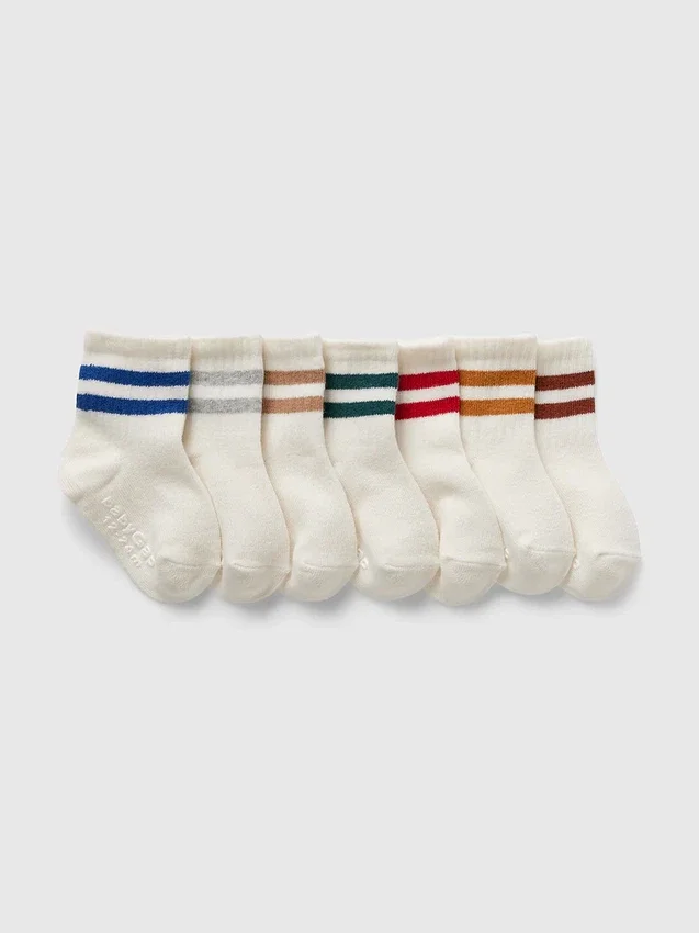 Chaussettes mi-mollet à rayures « Varsity » pour Bébé & Enfant (lot de 7)