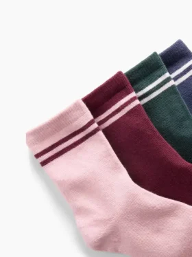 Chaussettes mi-mollet à rayures « Varsity » pour enfants (lot de 4)