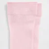 Chaussettes transparentes à côtes montant jusqu'aux genoux