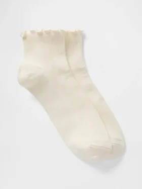 Chaussettes à volants côtelées