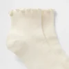 Chaussettes à volants côtelées