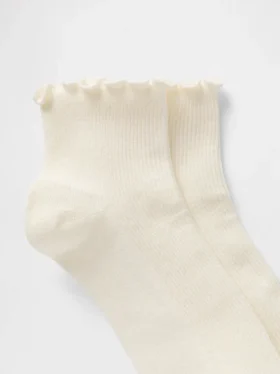 Chaussettes à volants côtelées