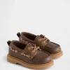 Chaussures bateau en cuir vegan pour tout-petits