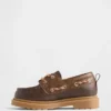 Chaussures bateau en cuir vegan pour tout-petits
