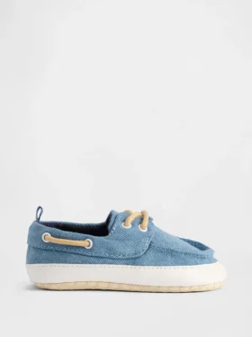 Chaussures bateau en denim pour bébé