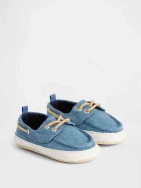 Chaussures bateau en denim pour bébé