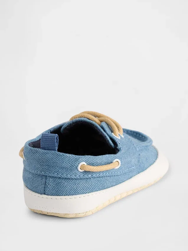 Chaussures bateau en denim pour bébé