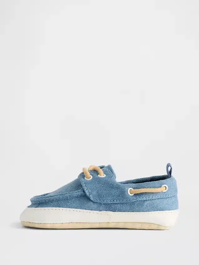 Chaussures bateau en denim pour bébé