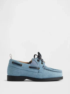 Chaussures bateau en denim pour tout-petits