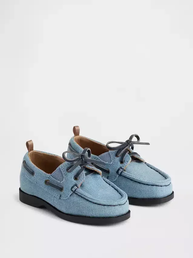Chaussures bateau en denim pour tout-petits