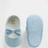 Chaussures Mary Jane en denim pour bébé avec nœud