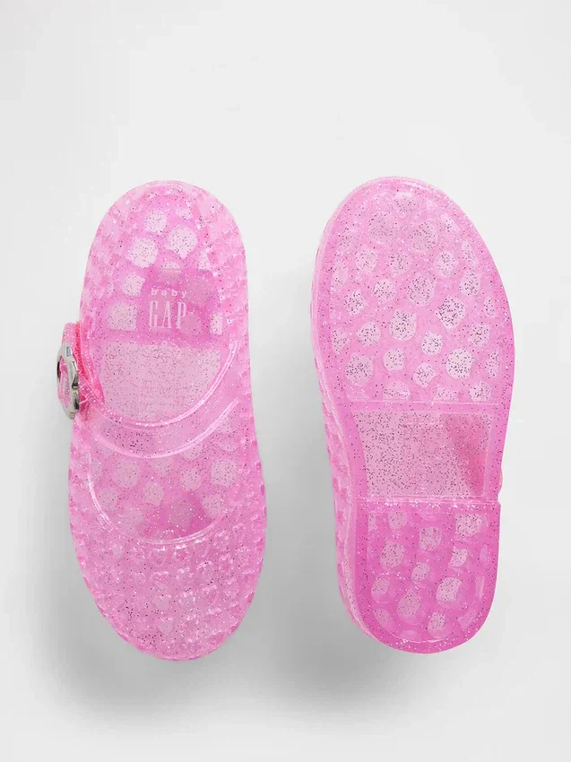 Chaussures Mary Jane en plastique transparent pour tout-petits