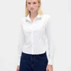 Chemise ajustée courte en coton bio