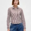 Chemise ajustée courte en coton bio