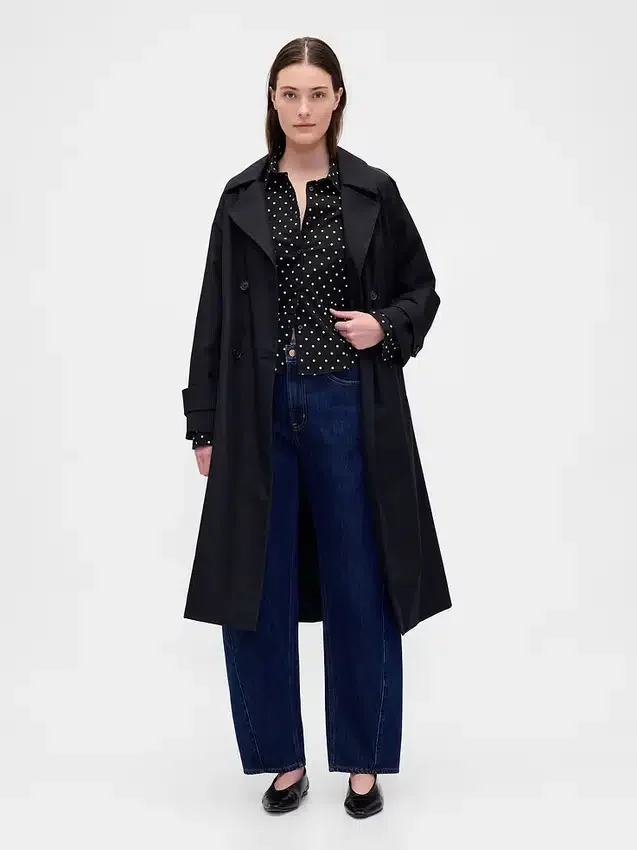 Chemise ajustée courte en coton bio