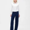 Chemise ajustée courte en coton bio