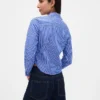 Chemise ajustée courte en coton bio