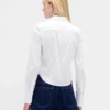 Chemise ajustée courte en coton bio