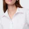 Chemise ajustée courte en coton bio