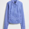 Chemise ajustée courte en coton bio