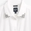 Chemise ajustée courte en coton bio