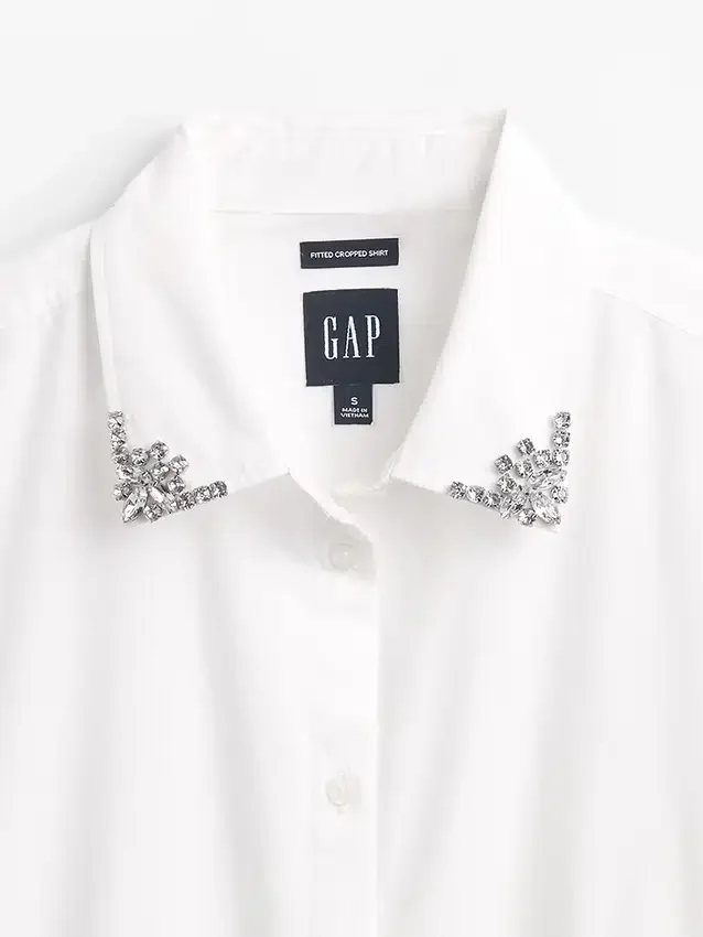 Chemise ajustée courte en coton bio