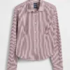 Chemise ajustée courte en coton bio