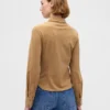 Chemise ajustée en daim vegan
