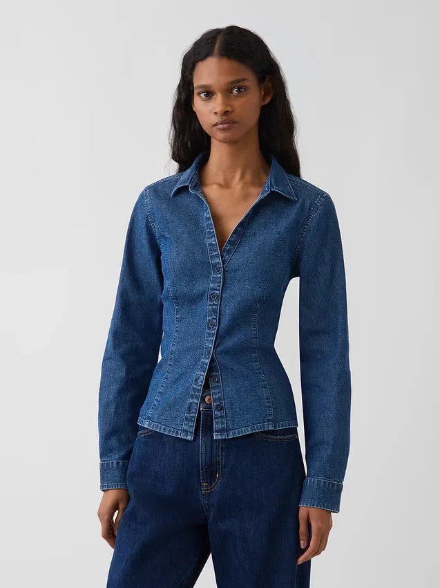 Chemise ajustée en denim