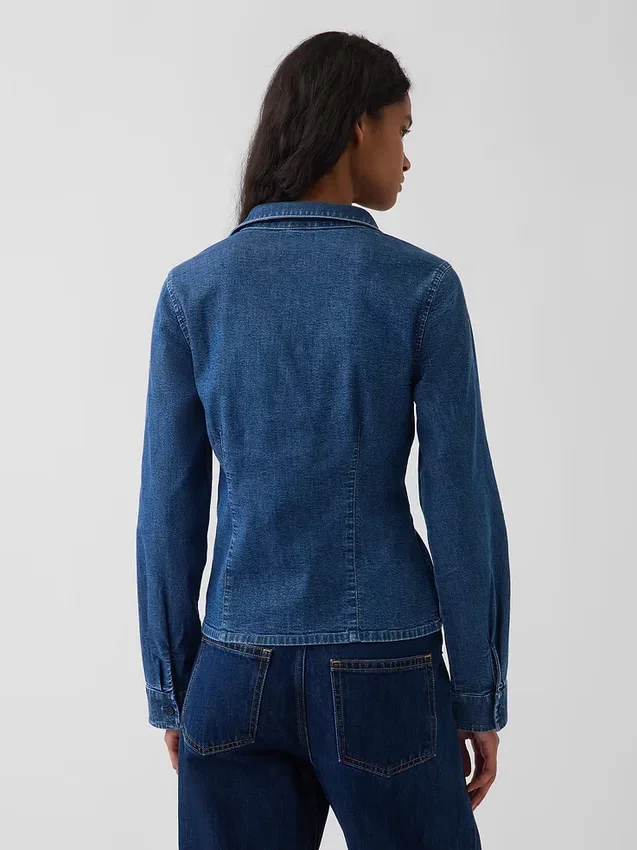 Chemise ajustée en denim